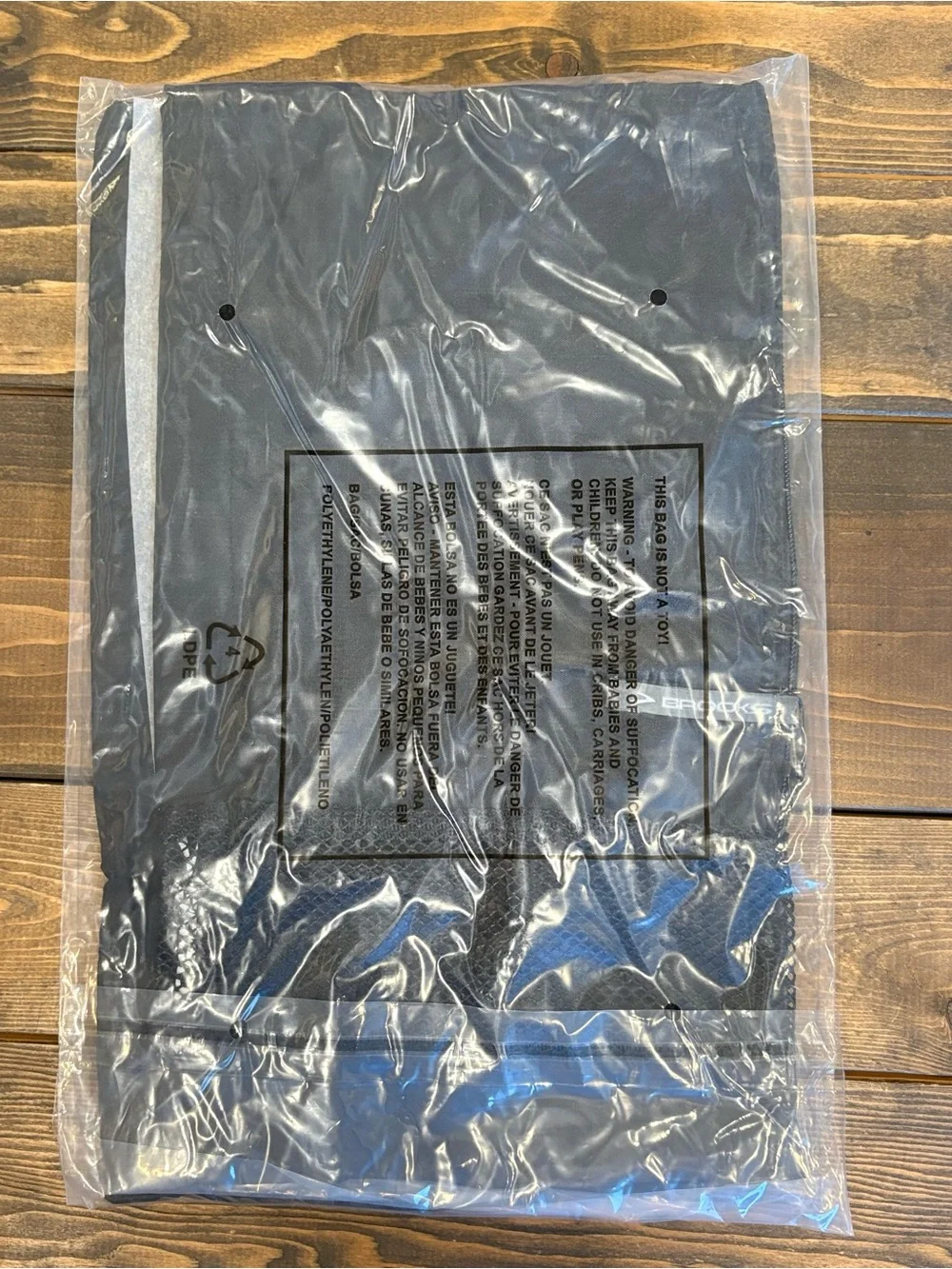 Brooks Black Drawstring Backpack with Pocket